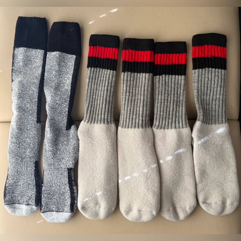 Gray and Black Men's Socks- 3 pairs